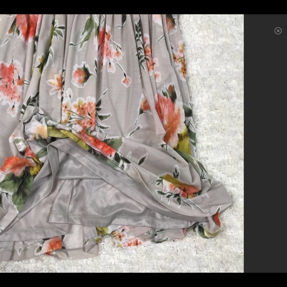 Mango Suit Floral Strapless Dress small - Picture 8 of 10